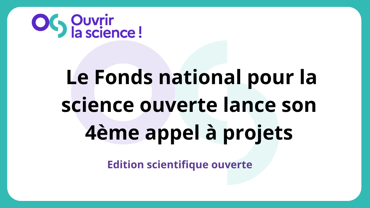 illustration Quatrième appel à projets du Fonds national pour la science ouverte – « Édition scientifique ouverte »